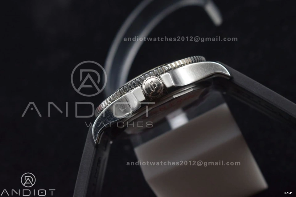 Bezel Orange Dial Superocean Automatic 44 TF A2824 Black Edition Rubber On Strap Best 1:1 Black 0511